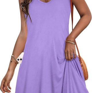 Spaghetti Strap Dress Summer Dresses Beach Pocket Casual image 1