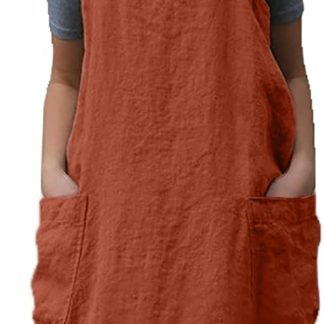 VLZUFE Cotton Linen Apron for women Cross Back Apron image 1