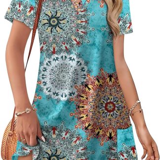 Summer Dresses for Women Casual V Neck Wedding Guest Dress image 1