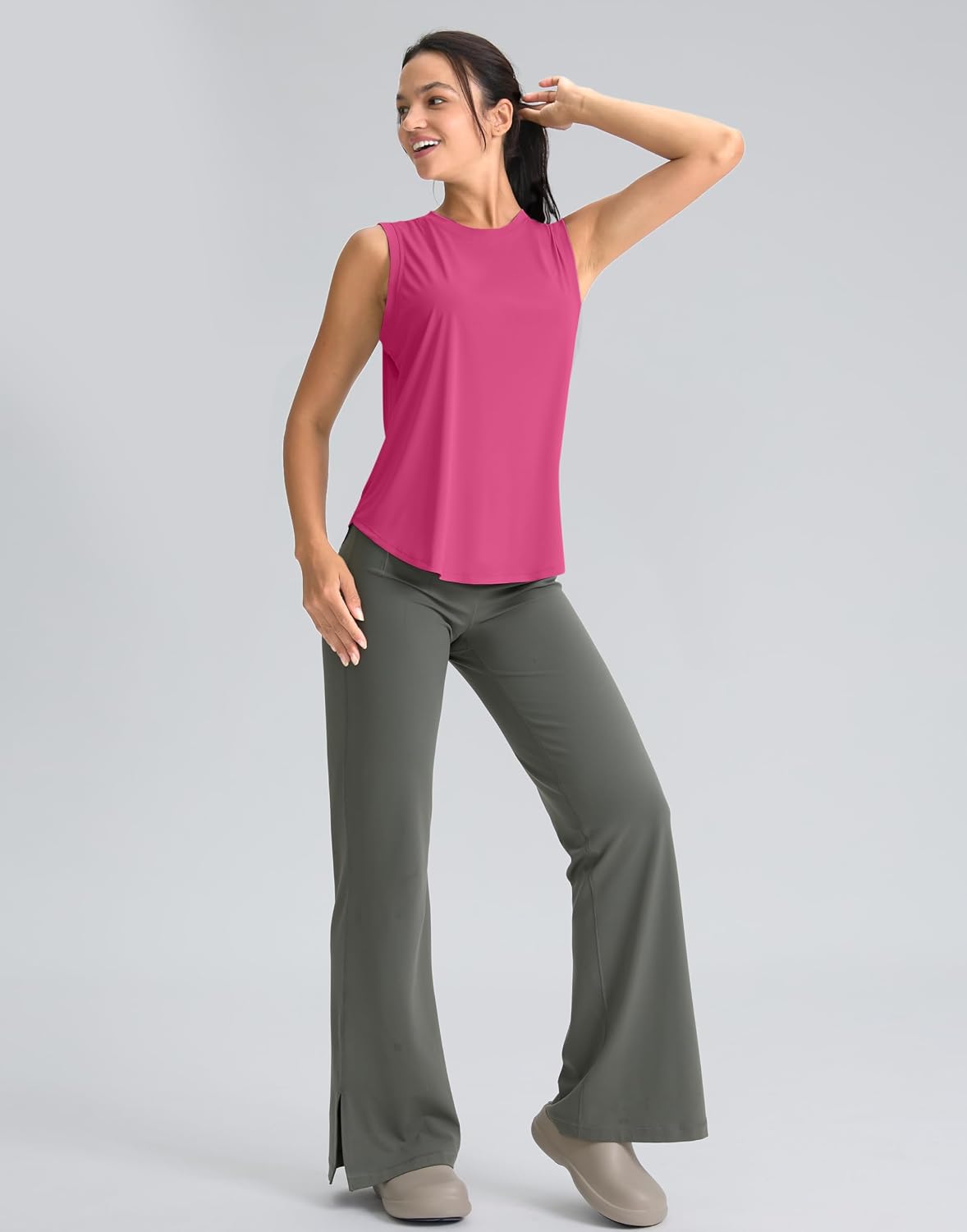 Workout Tank Tops Athletic Gym Yoga Shirt image 3